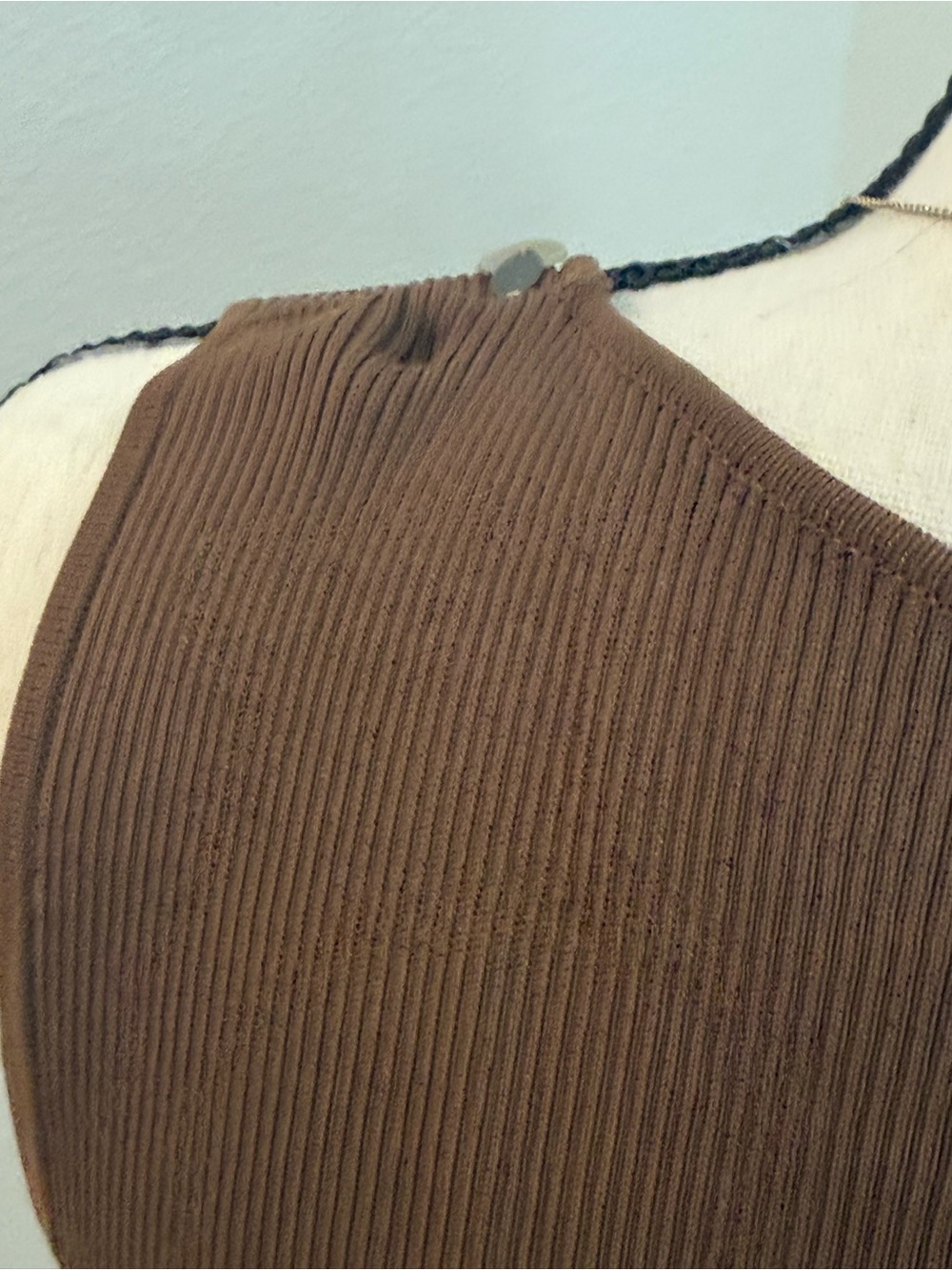 Ruby Rd. Brown Embellished Ribbed Tank - Picture 9 of 10